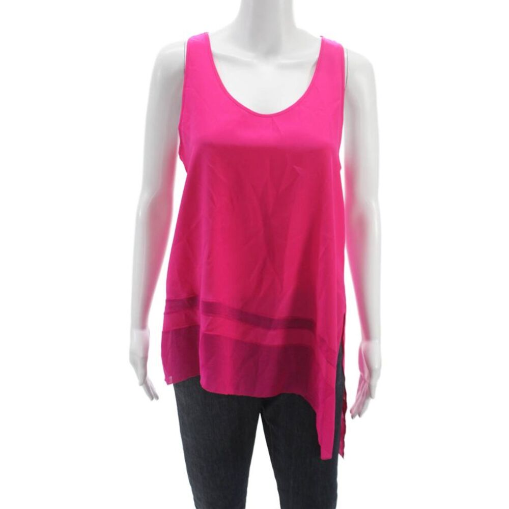 Barbara Bui Women Tunic Tank Sleeveless Scoop Neck Pink Lightweight Size 42
